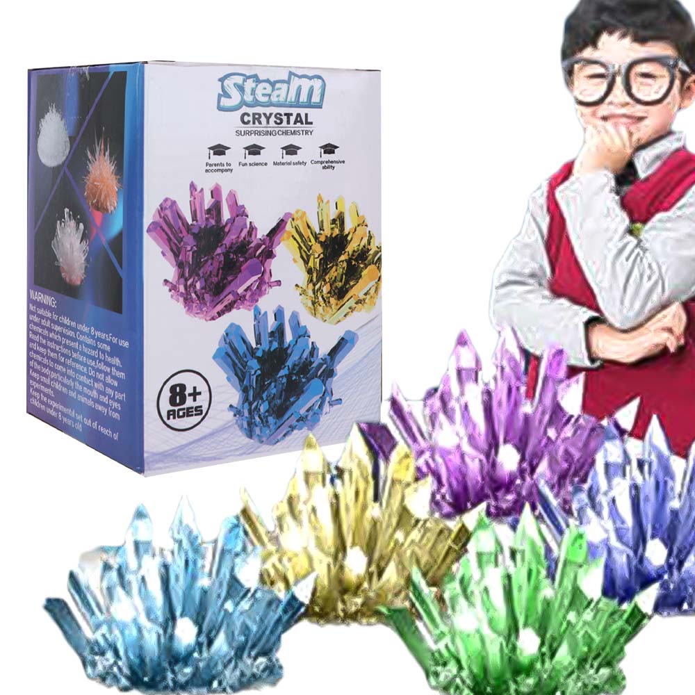 Crystal Growing Kit - مجموعة تجارب علمية لنمو الكريستال، كريستالات